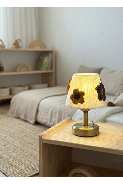 Maison Avf Punch Kadife Masa Lambası Alt Eskitme Gold Kablosuz Masa Üstü