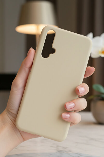 Hatreds Huawei Nova 5T Uyumlu İçi Kadife Mat Renkli Kamera Korumalı Kılıf - K...