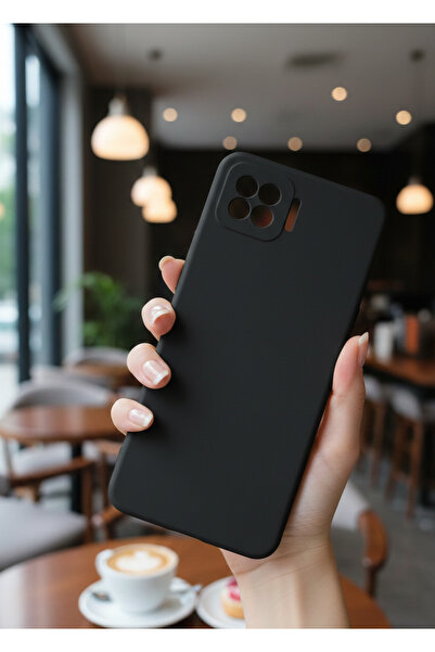 Hatreds Oppo A73 Uyumlu İçi Kadife Mat Renkli Kamera Korumalı Kılıf - Siyah