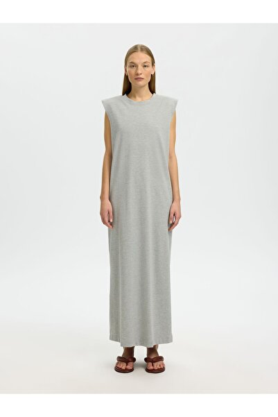Selected Femme Maxikleid Ärmelloses Baumwoll