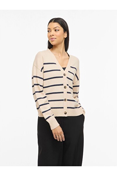 VILA Strickjacke VIRIL V-Ausschnitt