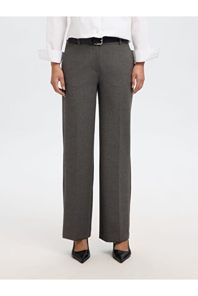 SELECTED Hose mit weitem Bein Viskosemix