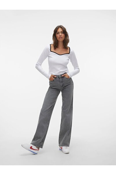 Vero Moda Weit geschnitten VMTESSA Hohe Taille Weiter Beinschnitt Jeans