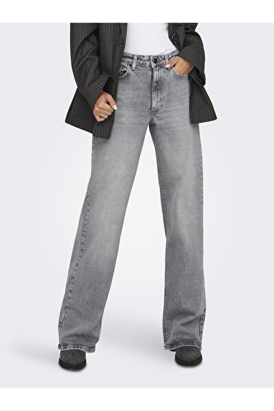 ONLY Jeans mit weitem Bein ONLJUICY Hohe Taille Weiter Beinschnitt Jeans