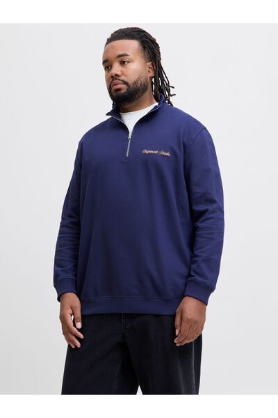 Jack & Jones Plus Sweatshirt mit Stehkragen Plus Size Sweatshirt mit Stehkragen