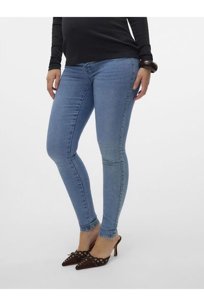 Mama Licious Umstandsjeans mit Skinny Fit Skinny Fit Mittlere Taille Jeans