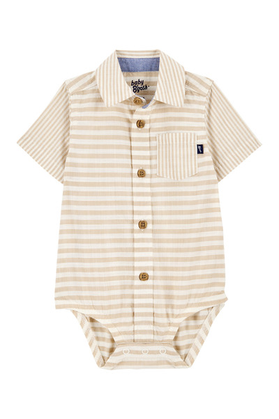 OshKosh Baby Boy Shirt Bodysuit 6 Months-24 Months Cream