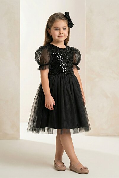 Mnk Baby&Kids Rochie Tutu pentru Fata Copii Maneca Balon Paiete Paiete M00751...