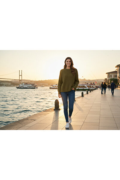 MELLY MORE SALAŞ KAZAK YEŞİL