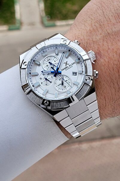 Daniel Klein Silver Color 45 mm Inner Gauges Active Men's Wristwatch