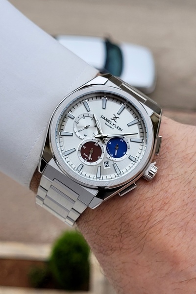 Daniel Klein Kadranı Renkli Kordonu Silver Renk 24 Ay Garantili 44 mm Fonksiy...