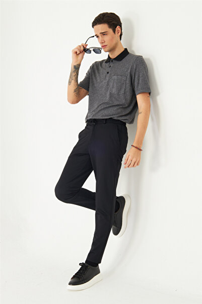 White Stone Black Jogger Pants