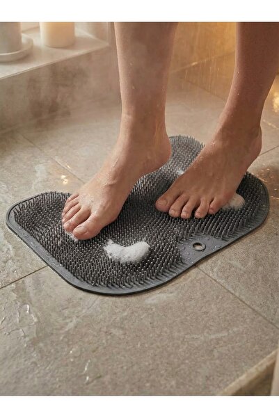 MappleHome Vantuzlu Silikon Ayak ve Sırt Matı, Silikon Duş Ayak Matı, Banyo S...