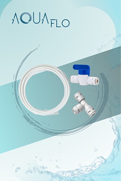 AQUAFLO Su Arıtma Cihazı 5m Hortum - Ara Vana - Quick T Dirsek Seti