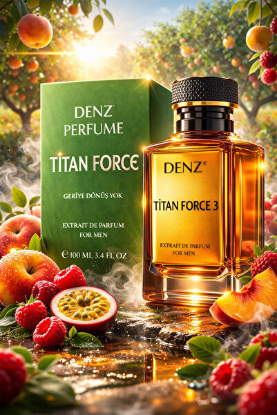 DENZ Titan Force ( 3 )Ünisex %40 Esans Oranı Extrait de parfüm Meyveli fresh