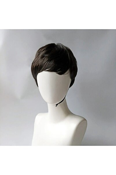 animis beauty Perucă 100% păr uman, neagră, model pixie scurt, pentru femei