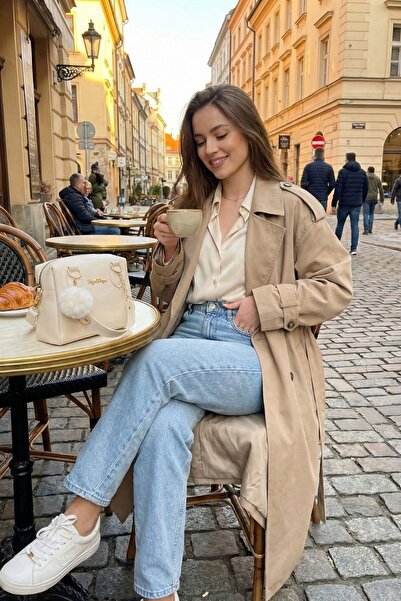 VivazzaLuxe Kadın Mini Deri Puf Charm Detaylı El Omuz ve Çapraz Çanta