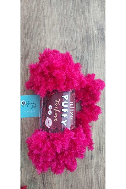 Alize (5 Pieces) Puffy Furlove 798 Hand Knitted Heart Pillow Baby Blanket Kni...