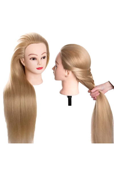 Cosmeticos Practical head, 80 cm, satin, with stand included