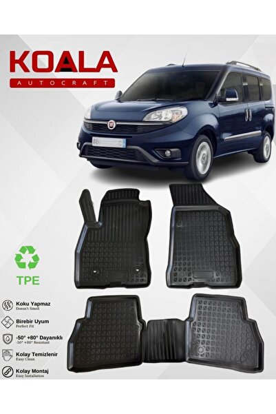 KoalaOtoTekstil Fiat Doblo 2010-2023 Araca Özel Havuzlu Paspas