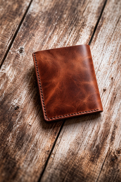 08dericraft Genuine Leather Handmade Wallet with 9 Compartments (11*9 cm)