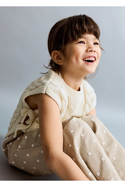 MANGO Baby Örgü desenli triko yelek