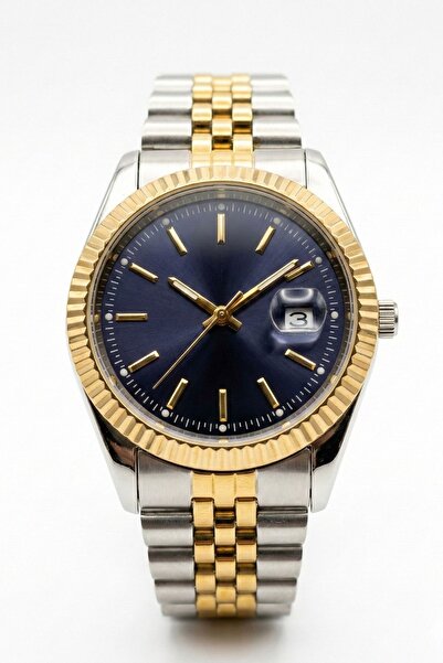 Baghes Erkek Retro Stil Çelik Kordonlu Takvimli Kol Saati - President Kordon