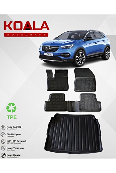 KoalaOtoTekstil Opel Grandland Paspas ve Alt Bagaj Havuzu 2017 2024 Arası