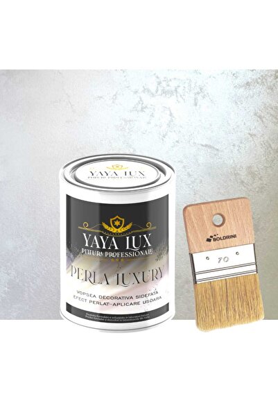 YaYa Color Vopsea decorativa de Lux, Perla Luxury cu Fulgi Perlati, Alb Perla...