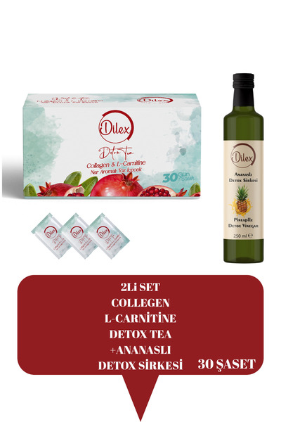 DİLEX NAR AROMALI COLLEGEN L CARNİTİNE DETOX ÇAY(2li paket)
