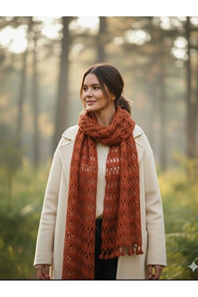 Ceciletta El Örgüsü Kadın Tasarım Şal Atkı