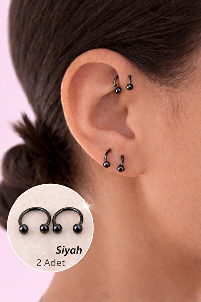 Sacce Scarves&Accessories Yarım Halka Çelik Piercing Nal Model Septum Tragus ...