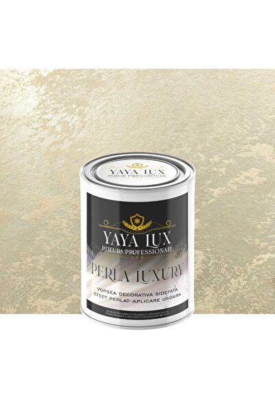 YaYa Color Vopsea decorativa de Lux, Perla Luxury cu Fulgi Perlati, Crem, 2 L...