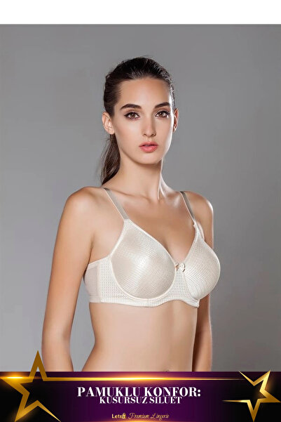 Letsii Cotton Gathering Bra in Skin Color