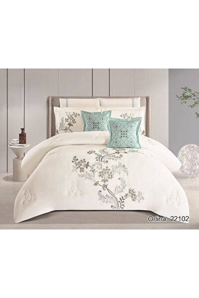 Red Rose مفرش سرير نفرين مطرز صيفي فخم ملكي