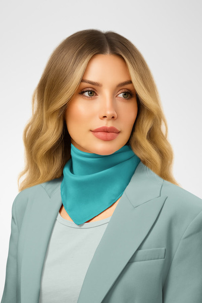 Modabutik Şifon Turkuaz Bandana