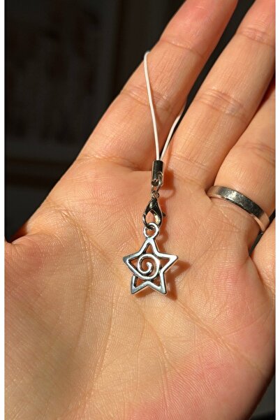 WhimsyWhite Vortex Spiral Yıldız Minimal Telefon Charmı, Telefon Ipi, Sarmal ...