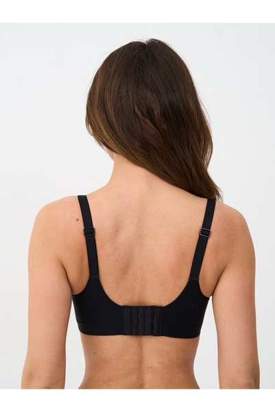 ALYA UNDERWEAR Woman # Izbırakmaz Seamless Invisible Bra with Removable Pads Laser Cut Ghost Bra Black - 2278