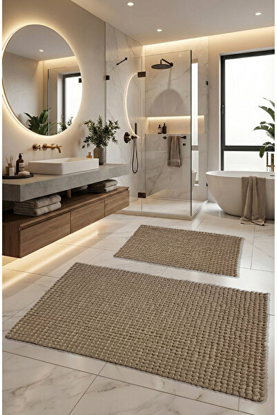 FeelHome Pamukkale Yumuşacık, Süper Emici 2'li %100 Pamuk Ultra Lüks Banyo Pa...