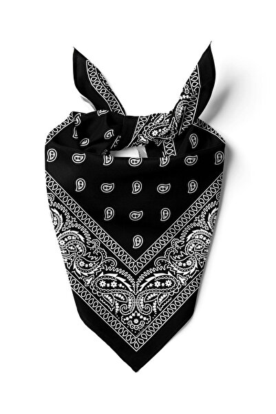 Modabutik B69 BLACK ŞALLI BANDANA DG12184
