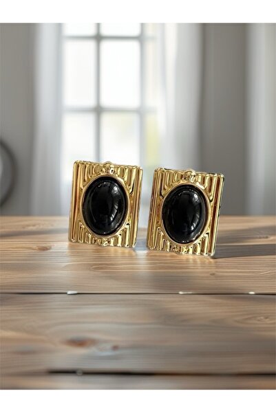 Bo Takı ve Aksesuar Vintage siyah küpe