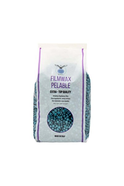 BLACK Italian black wax granules, blue color, 1000 grams