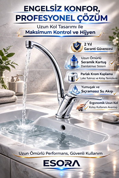 ESORA Eviye Bedensel Engelli & Doktor & Medikal Lavabo Bataryası