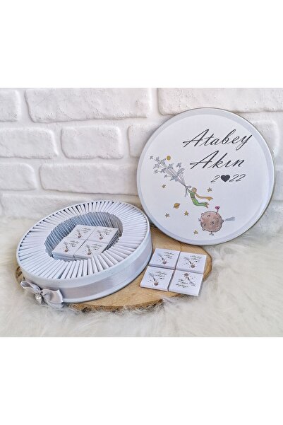 Sweet Story 80 Adet Küçük Prens Model 1 İsme Özel Erkek Bebek Hoşgeldin Doğum...