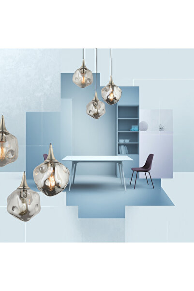 LampaLuce Globo-4 Modern Sarkıt Avize 3'lü 70cm Krom