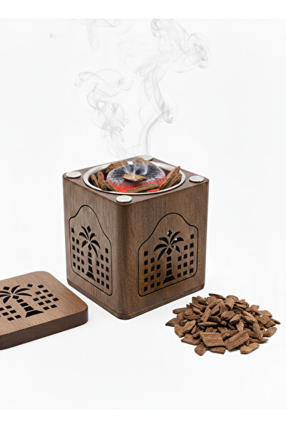 DUX مبخرة خشبية فاخرة للبخور والعود - طقم أنيق لتزيين المنزل والهدايا