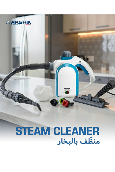Arshia Steam Cleaner – 1000W, 3 Bar Pressure, Chemical-Free Cleaning, Compact...