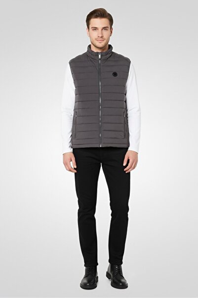 Michael Kors Men Quilted Puffer Vest Jacket, Grey