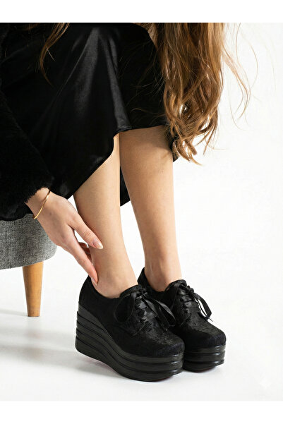 Karınca Παπούτσια με τακούνι, Αθλητικά Μαύρα Δαντελένια Παπούτσια, Βραδινό Φό...