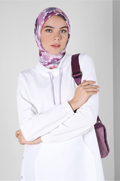 Alvina Eșarfă organică cu model de margarete 8214